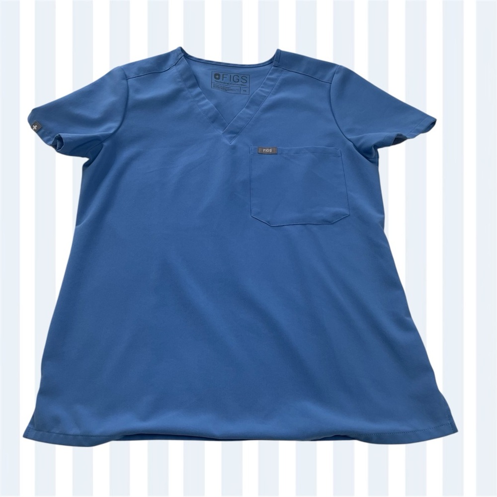 Figs Blue V-Neck‎  Scrubs~ Size XS~ Healthcare or Medical Staff